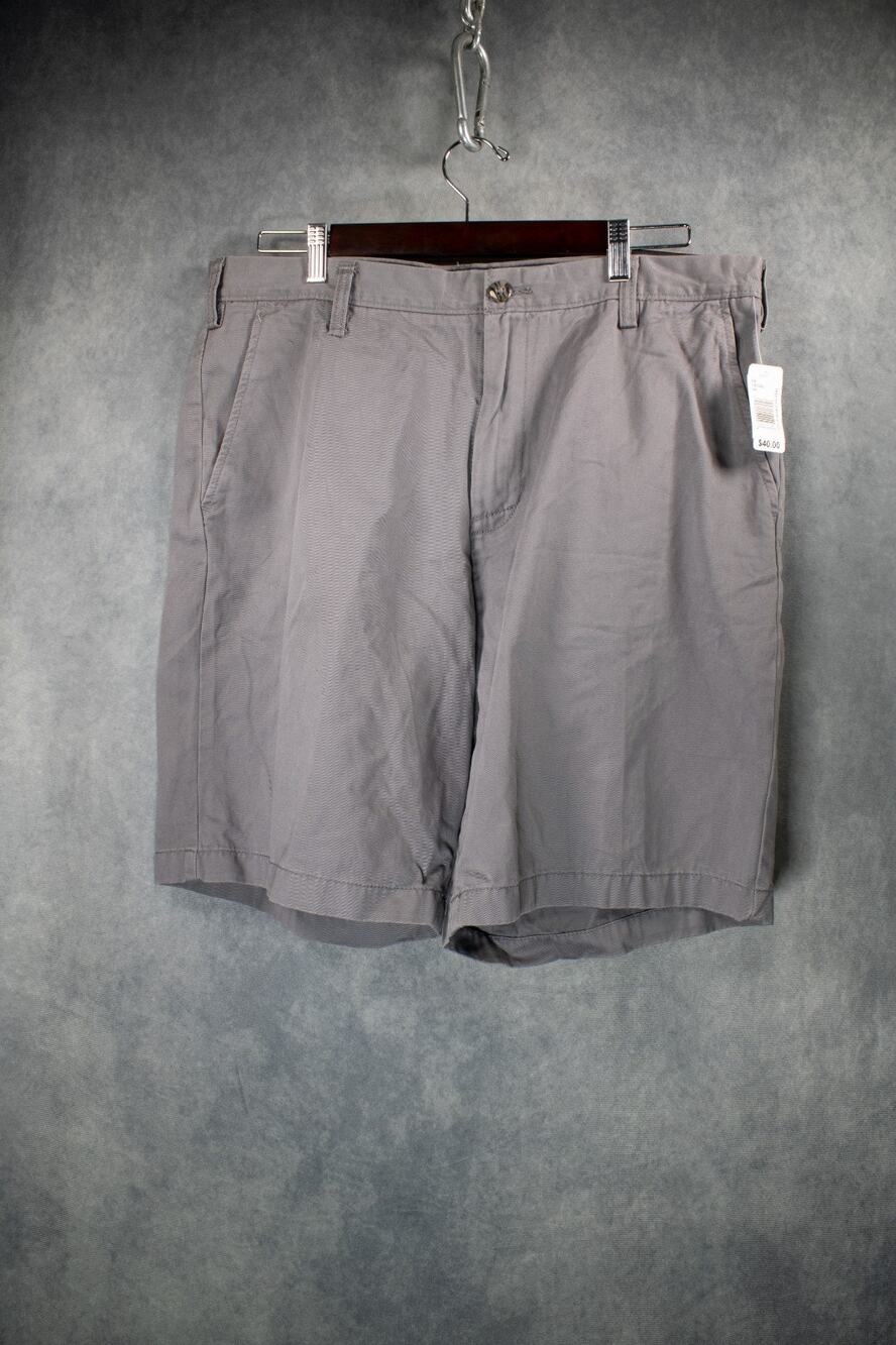 Nautica Jeans Co. Men Gray Flat Front Walk Shorts Size 36 New With Tags NWT